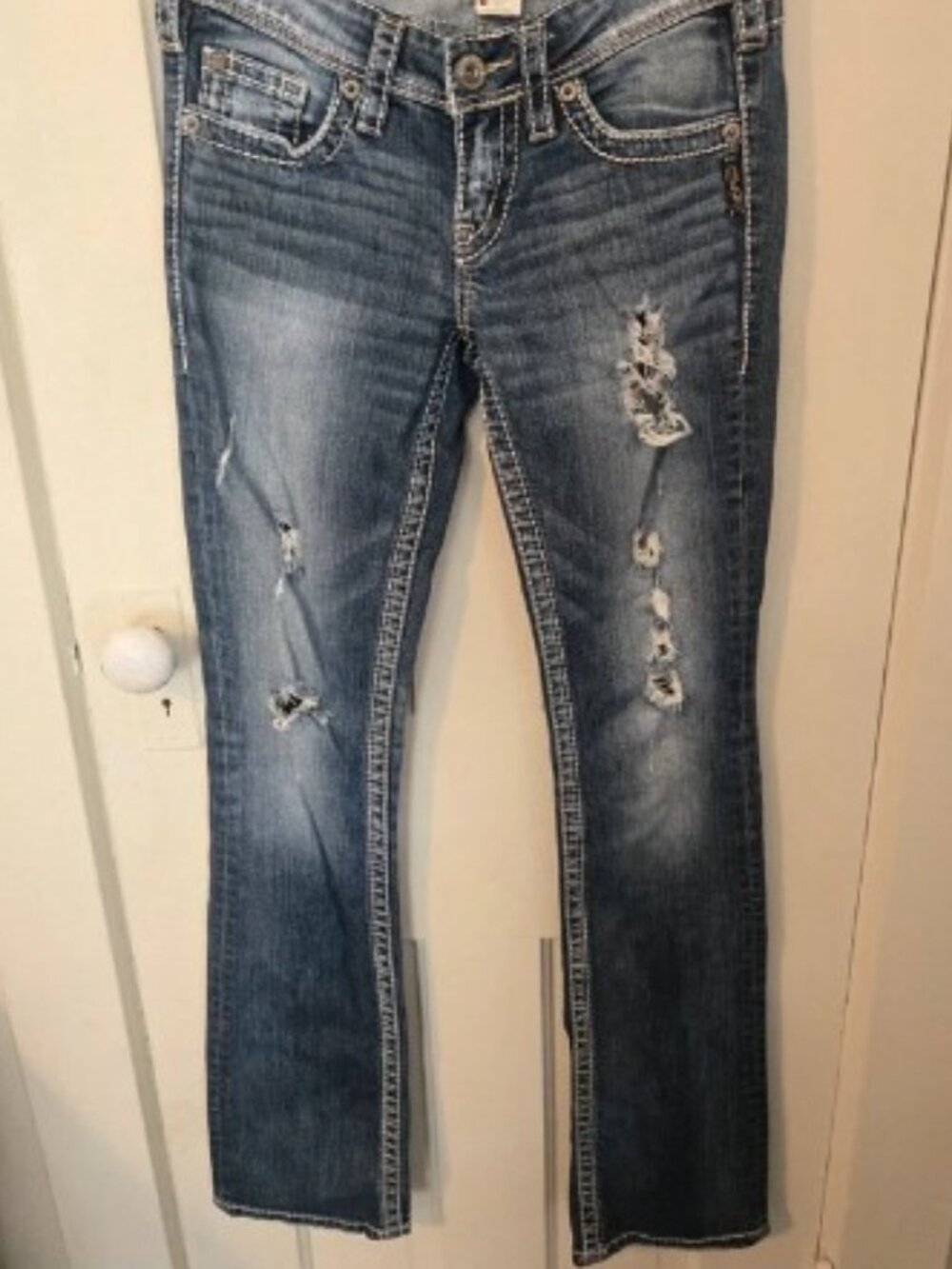 Distressed Blue Women's Jeans